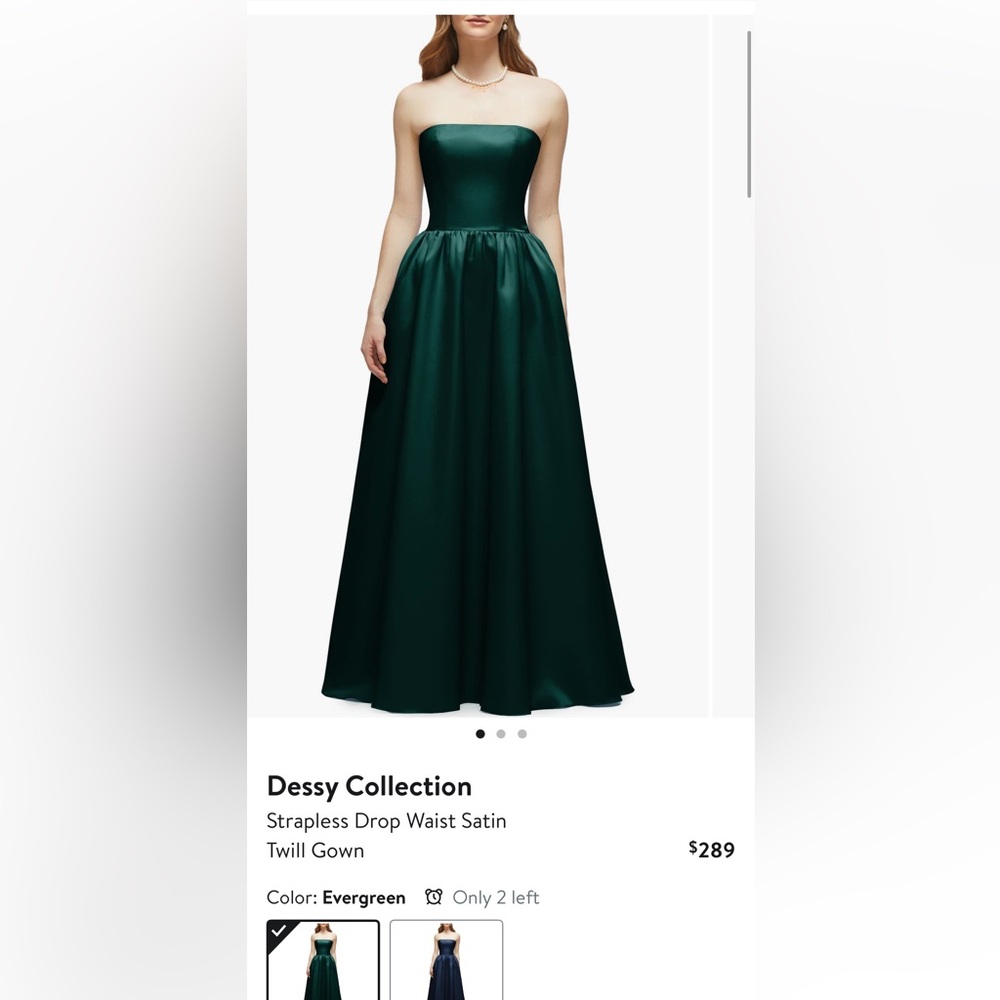 Dessy Collection Strapless Evergreen Maxi Skirt